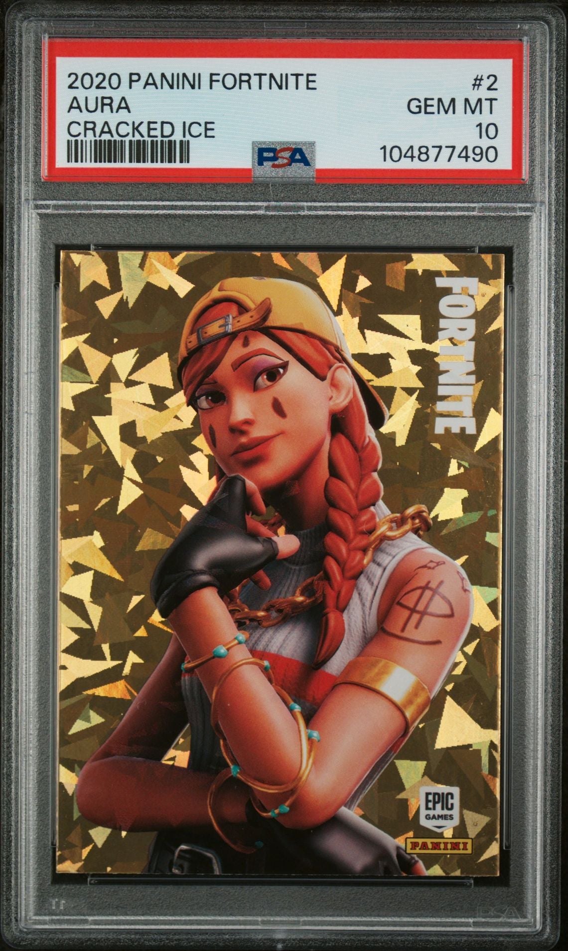 PSA 10 FORTNITE SERIES 2 AURA CRACKED ICE