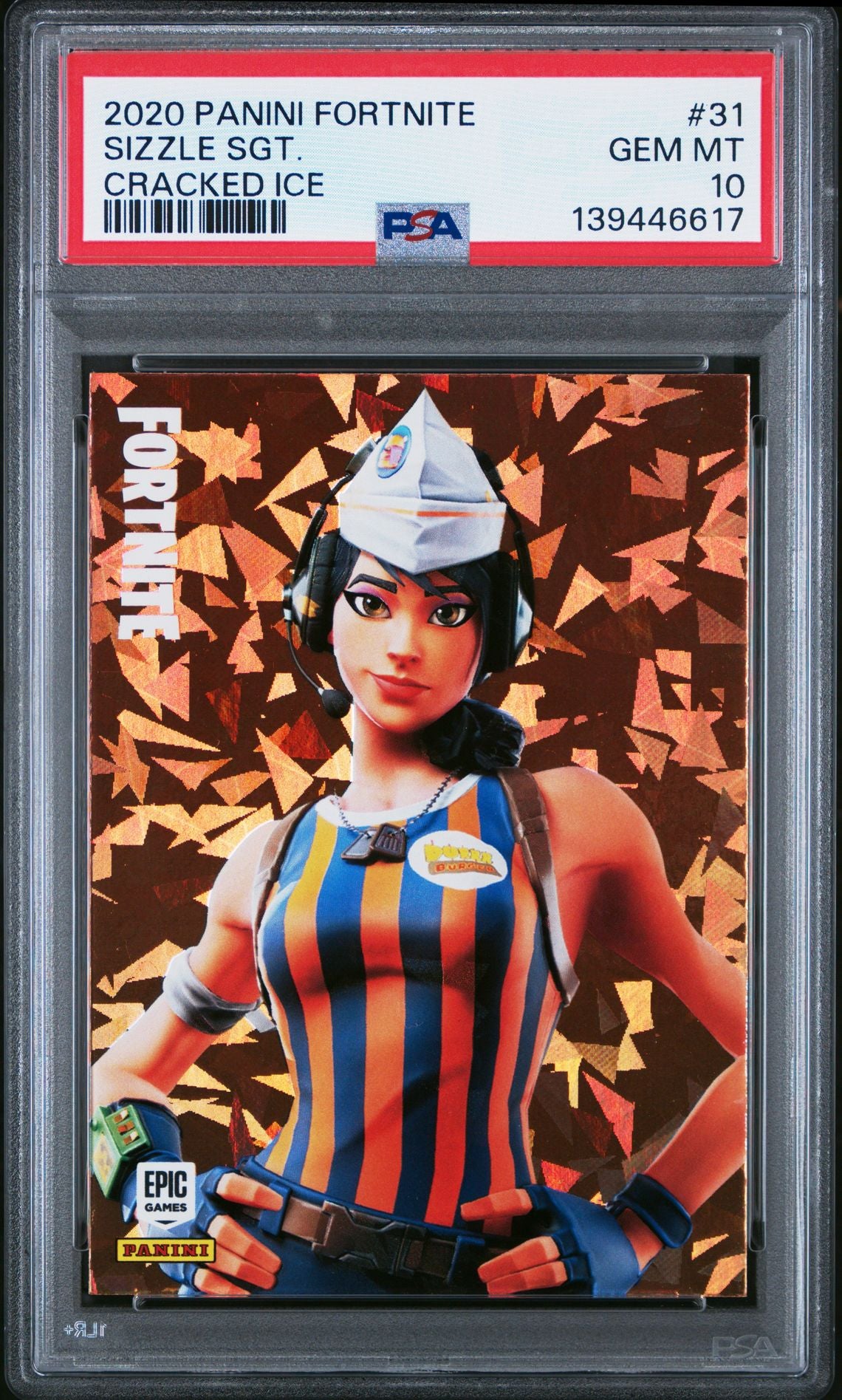 PSA 10 FORTNITE SERIES 2 SIZZLER SGT CRACKED ICE